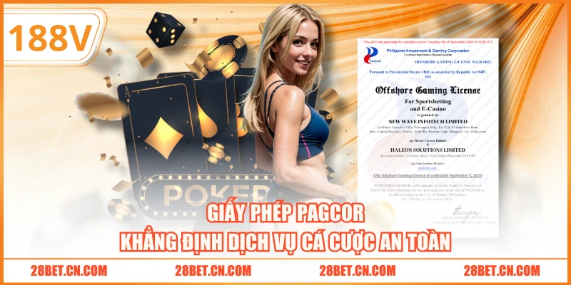 Giấy phép PAGCOR khẳng định dịch vụ cá cược an toàn